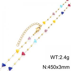 SS Gold-Plating Necklace - KN295723-ZJZL