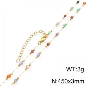 SS Gold-Plating Necklace - KN295803-ZJZL