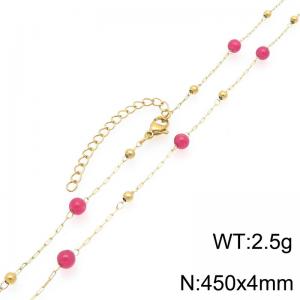 SS Gold-Plating Necklace - KN295805-ZJZL