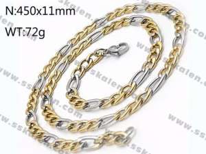 SS Gold-Plating Necklace - KN29586-Z