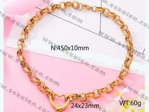 SS Gold-Plating Necklace - KN29602-Z