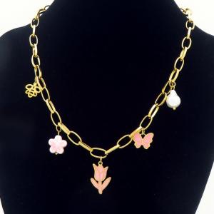 SS Gold-Plating Necklace - KN296081-HM