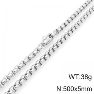 500mm Creative Men's Neutral Stainless Steel Box Chain Necklace - KN296088-Z