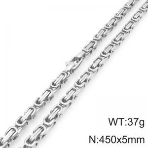 5mm Creative Men's Neutral Stainless Steel Emperor Necklace Length 450cm - KN296097-Z