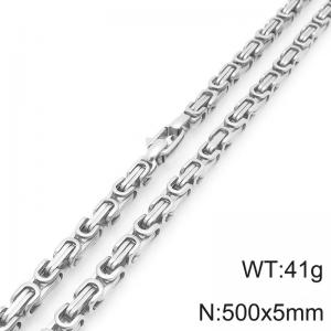 5mm Creative Men's Neutral Stainless Steel Emperor Necklace Length 500cm - KN296098-Z