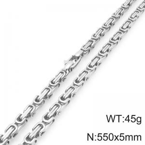 5mm Creative Men's Neutral Stainless Steel Emperor Necklace Length 550cm - KN296099-Z