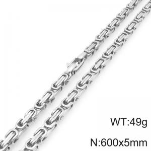 5mm Creative Men's Neutral Stainless Steel Emperor Necklace Length 600cm - KN296100-Z