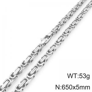 5mm Creative Men's Neutral Stainless Steel Emperor Necklace Length 650cm - KN296101-Z