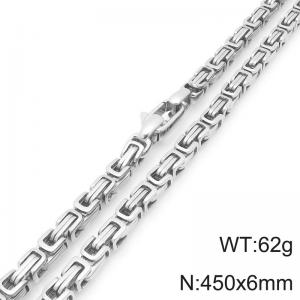 6mm Creative Men's Neutral Stainless Steel Emperor Necklace Length 450cm - KN296102-Z