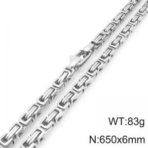 6mm Creative Men's Neutral Stainless Steel Emperor Necklace Length 650cm - KN296106-Z