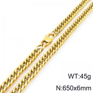 SS Gold-Plating Necklace - KN296394-ZZ