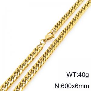 SS Gold-Plating Necklace - KN296405-ZZ