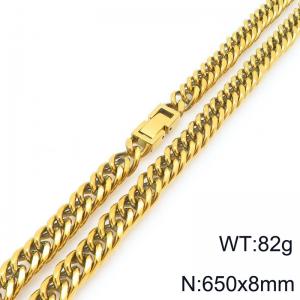SS Gold-Plating Necklace - KN296412-ZZ