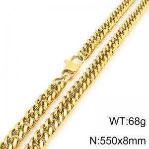 SS Gold-Plating Necklace - KN296415-ZZ