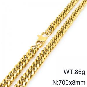 SS Gold-Plating Necklace - KN296418-ZZ