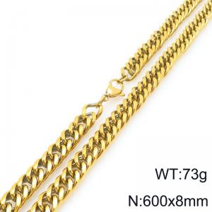 SS Gold-Plating Necklace - KN296422-ZZ