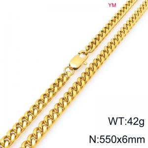 SS Gold-Plating Necklace - KN296445-ZZ