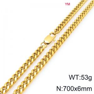 SS Gold-Plating Necklace - KN296448-ZZ