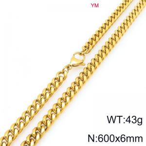 SS Gold-Plating Necklace - KN296452-ZZ