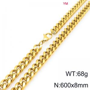 SS Gold-Plating Necklace - KN296470-ZZ