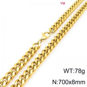 SS Gold-Plating Necklace - KN296472-ZZ