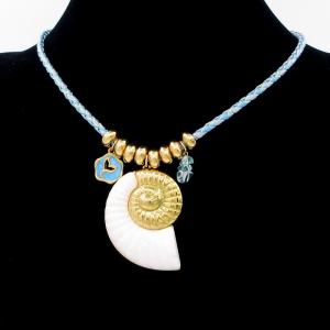 SS Gold-Plating Necklace - KN296593-HM