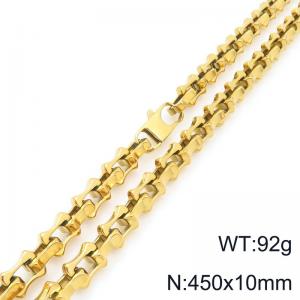 45cm Gold-Plated Stainless Steel Link Necklace - KN296710-Z