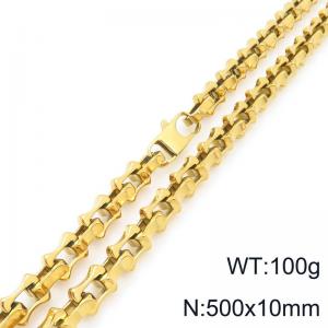 50cm Gold-Plated Stainless Steel Link Necklace - KN296711-Z