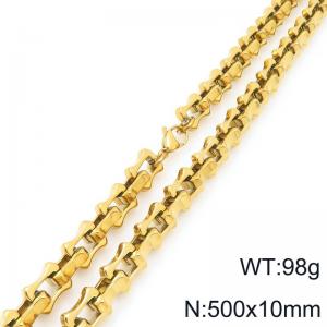 50cm Gold-Plated Stainless Steel Link Necklace - KN296719-Z