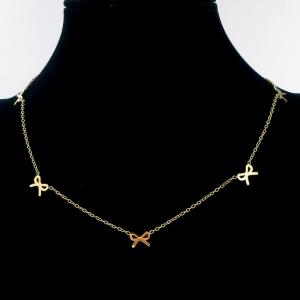 SS Gold-Plating Necklace - KN297024-HDJ