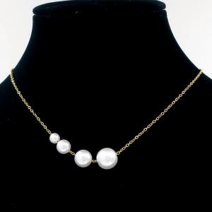 SS Gold-Plating Necklace - KN297026-HDJ