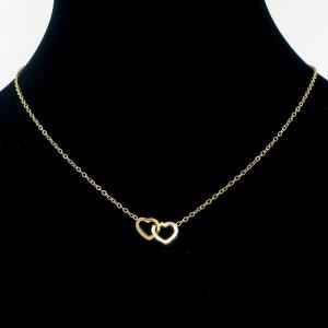 SS Gold-Plating Necklace - KN297035-HDJ