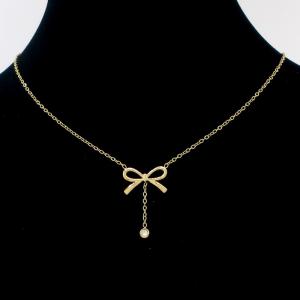 SS Gold-Plating Necklace - KN297036-HDJ