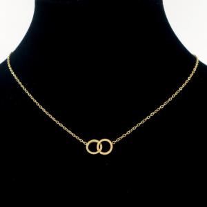 SS Gold-Plating Necklace - KN297039-HDJ