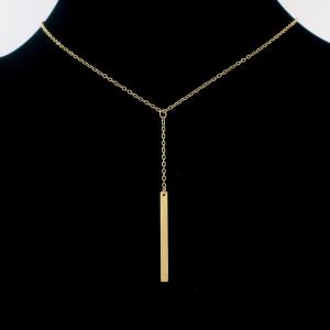 SS Gold-Plating Necklace - KN297041-HDJ