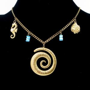 SS Gold-Plating Necklace - KN297064-HM