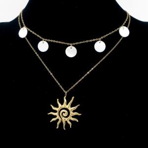 SS Gold-Plating Necklace - KN297068-HM