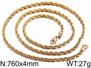 SS Gold-Plating Necklace - KN29713-CD