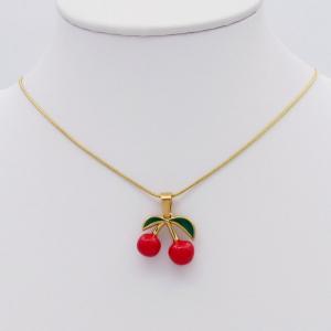 SS Gold-Plating Necklace - KN297159-HR