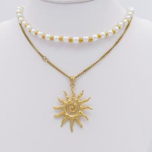SS Gold-Plating Necklace - KN297165-SP