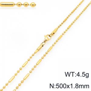 SS Gold-Plating Necklace - KN297242-Z