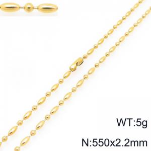 SS Gold-Plating Necklace - KN297321-Z