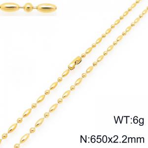 SS Gold-Plating Necklace - KN297323-Z
