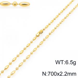 SS Gold-Plating Necklace - KN297324-Z