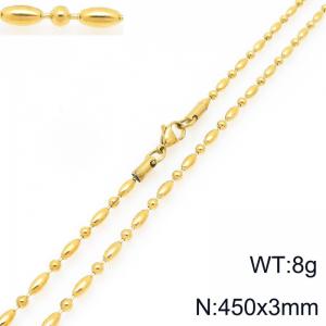 SS Gold-Plating Necklace - KN297325-Z