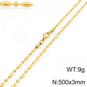 SS Gold-Plating Necklace - KN297326-Z