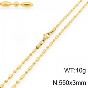 SS Gold-Plating Necklace - KN297327-Z