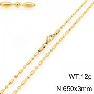SS Gold-Plating Necklace - KN297329-Z
