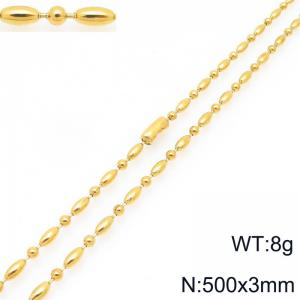 SS Gold-Plating Necklace - KN297332-Z