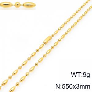 SS Gold-Plating Necklace - KN297333-Z